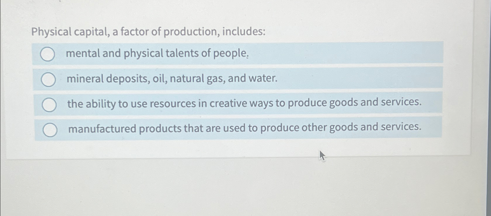 what is physical capital factor of production