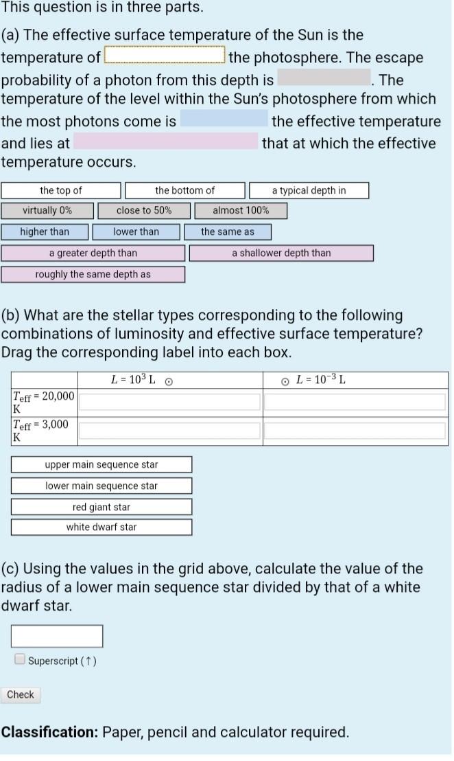 Solved This question is in three parts. (a) The effective | Chegg.com