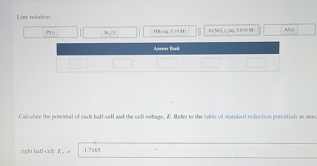 Solved Write the line notation for the following cell. V Pt | Chegg.com