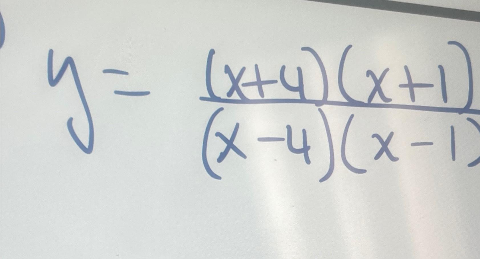 y=(x+4)(x+1)(x-4)(x-1) | Chegg.com