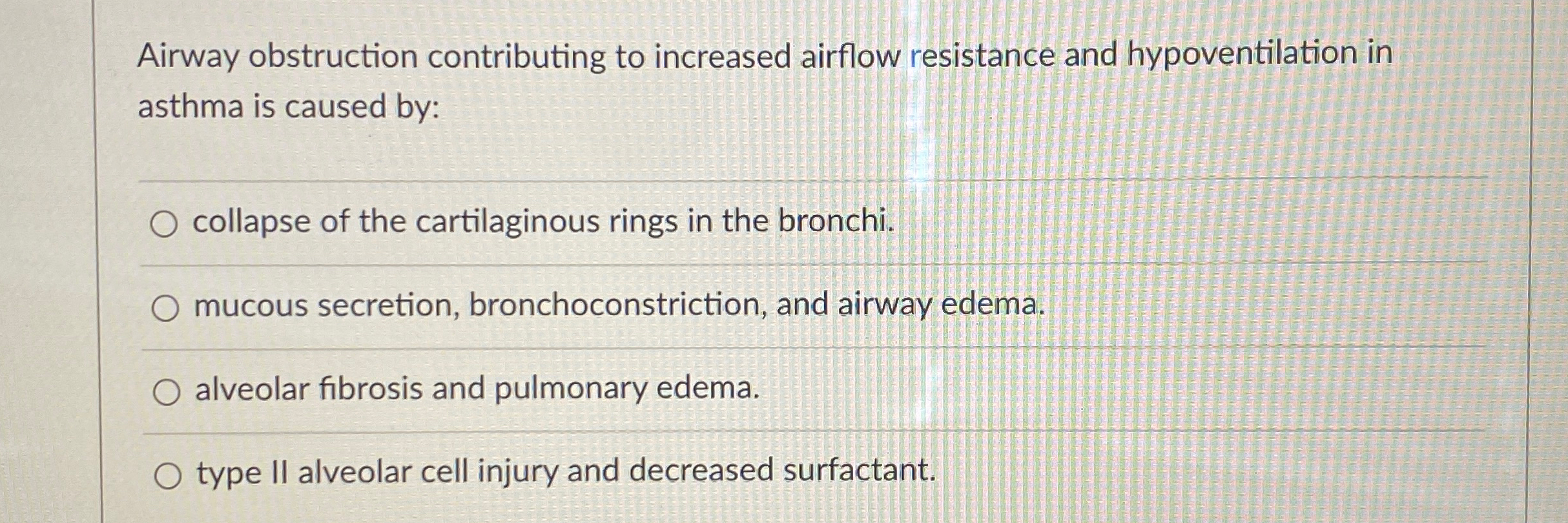 Solved Airway obstruction contributing to increased airflow | Chegg.com