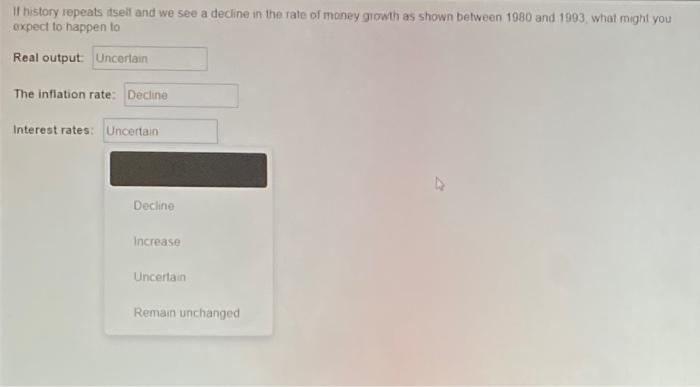 Solved If History Repeats Itself And We See A Decline In The Chegg