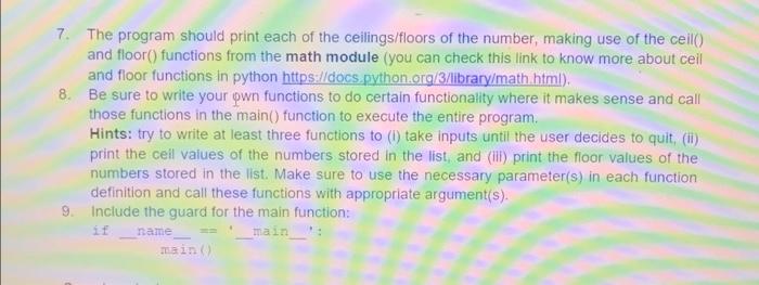 Solved Problem 3 Write a program called p3.py that has the | Chegg.com