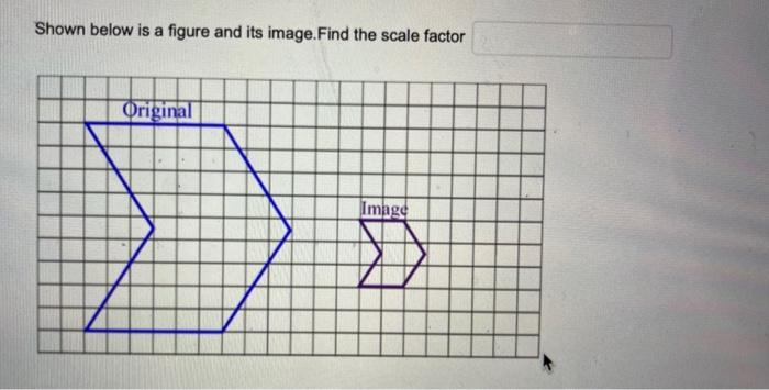 Solved Shown below is a figure and its image. Find the scale | Chegg.com