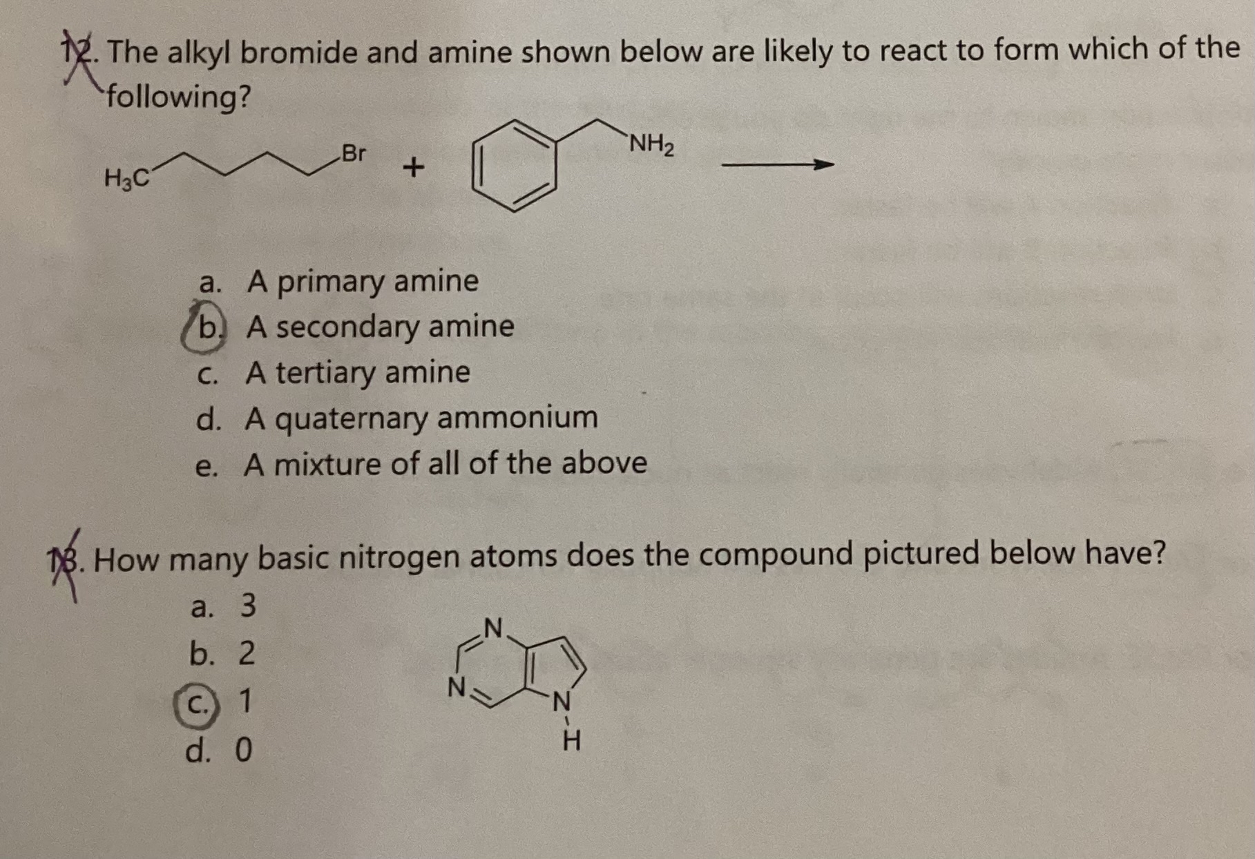 Solved The alkyl bromide and amine shown below are likely to | Chegg.com