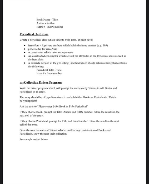 Solved Concept Summary: 1. Object Oriented programming | Chegg.com