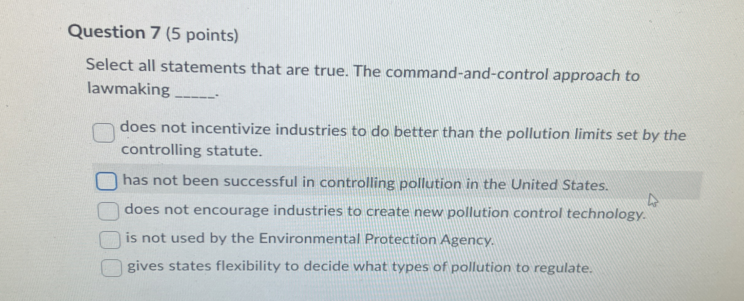 Solved Question 7 (5 ﻿points)Select all statements that are | Chegg.com