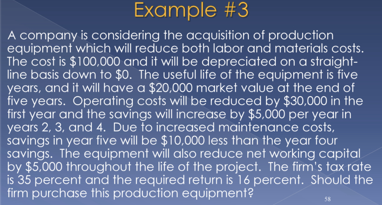 Example #3A company is considering the acquisition of | Chegg.com