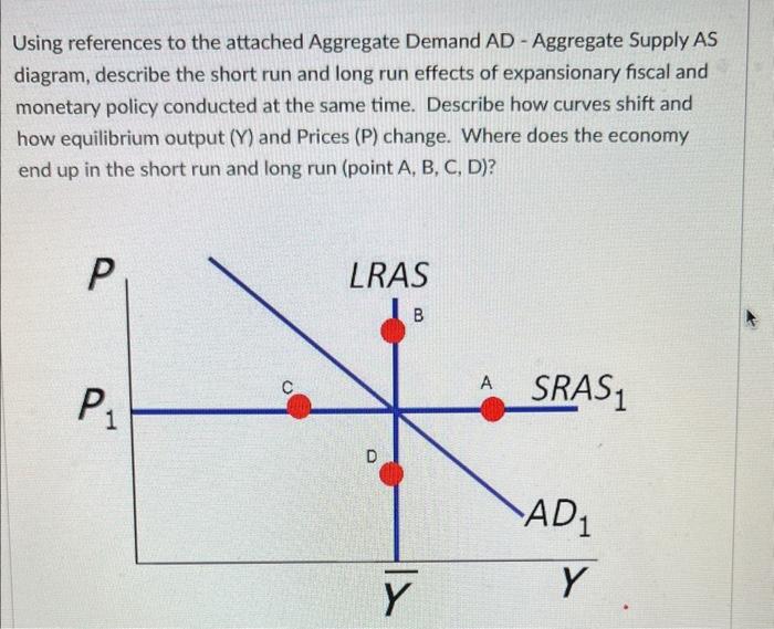 Solved Using references to the attached Aggregate Demand AD | Chegg.com