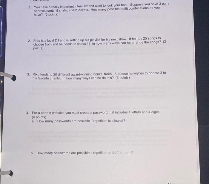 Solved Answer Question 1,2,3,4, A&b 4 B Says: How Many | Chegg.com