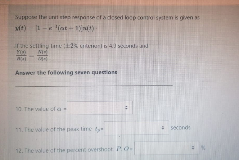 Solved Suppose the unit step response of a closed loop | Chegg.com