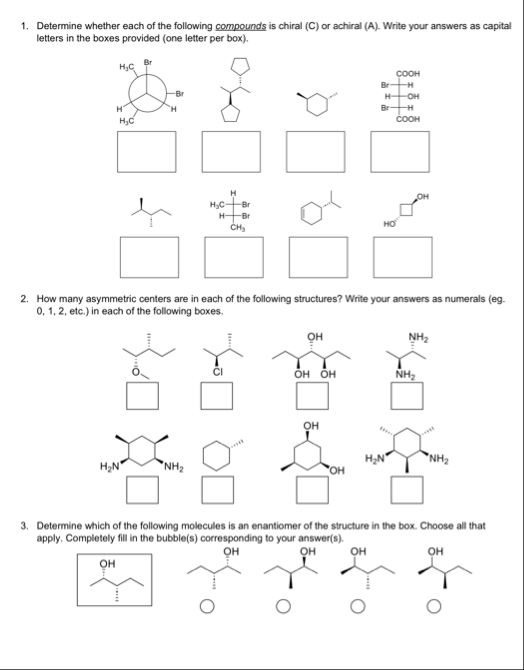 Solved Determine whether each of the following compounds is | Chegg.com