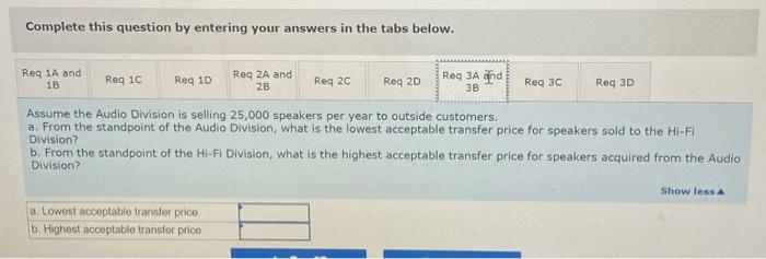 Solved Complete this question by entering your answers in | Chegg.com