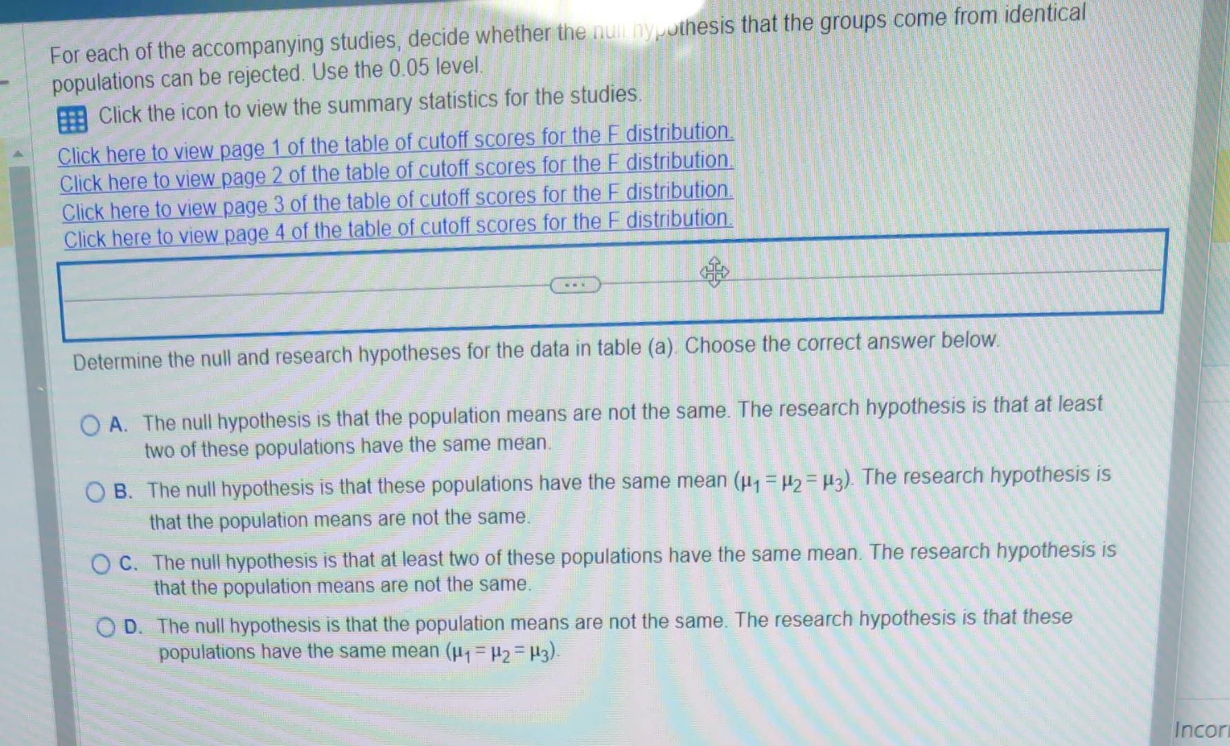 Solved For each of the accompanying studies, decide whether | Chegg.com