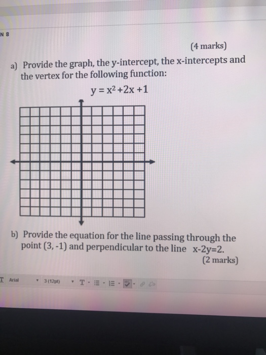 Solved Ns 4 Marks A Provide The Graph The Y Intercept Chegg Com