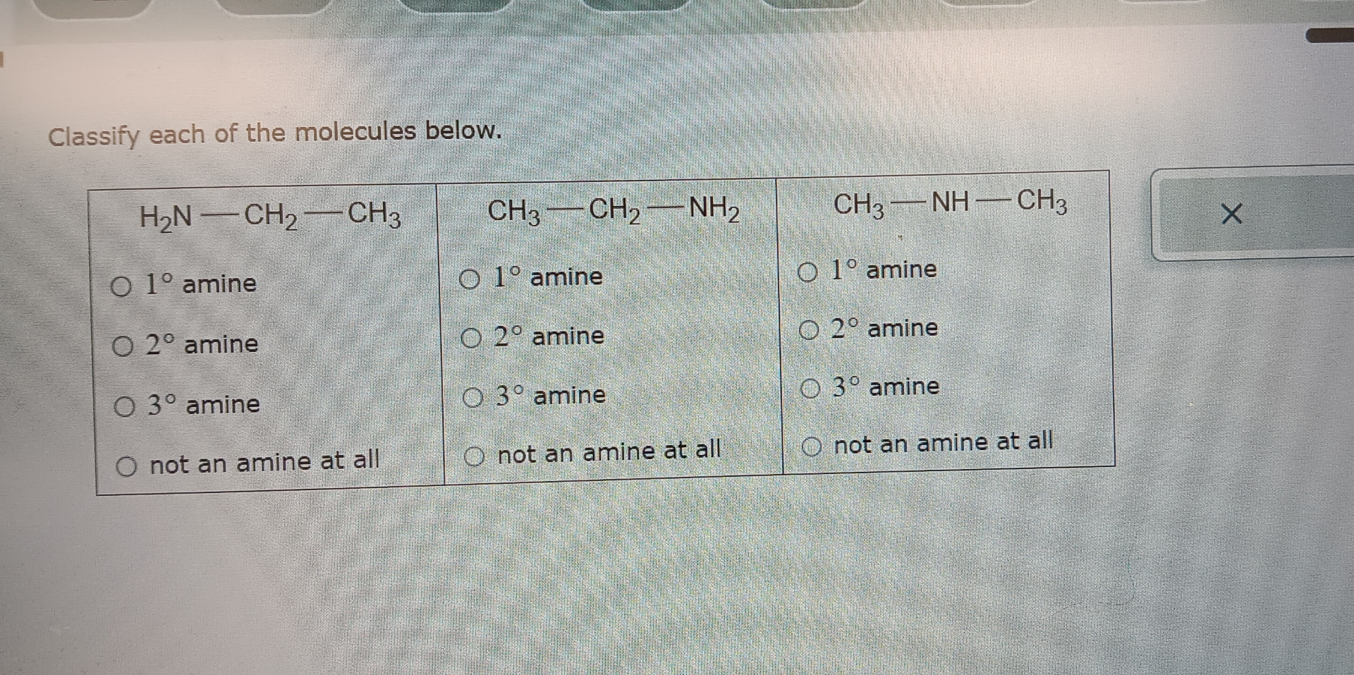 Solved Classify Each Of The Molecules