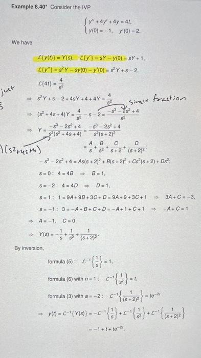 Solved Example 8.40∗ Consider the IVP | Chegg.com