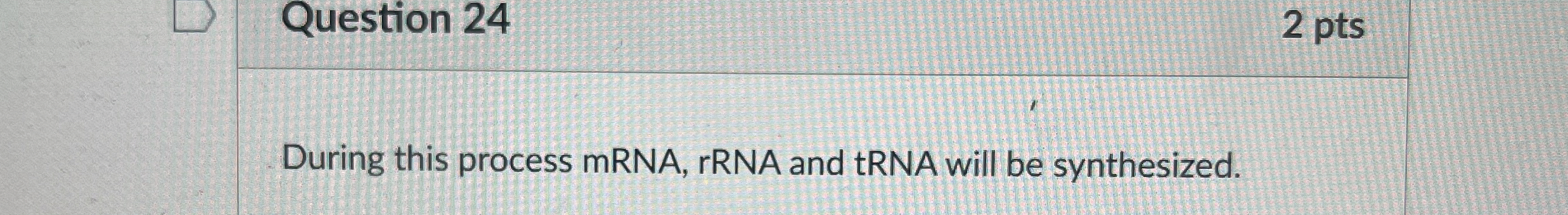 Solved Question 242 ﻿ptsDuring This Process MRNA, RRNA And | Chegg.com