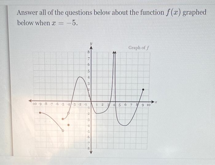 Solved Answer all of the questions below about the function | Chegg.com