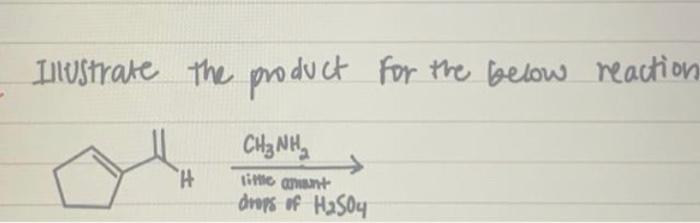 Solved Illustrate the product for the below reaction. CH3NHA | Chegg.com