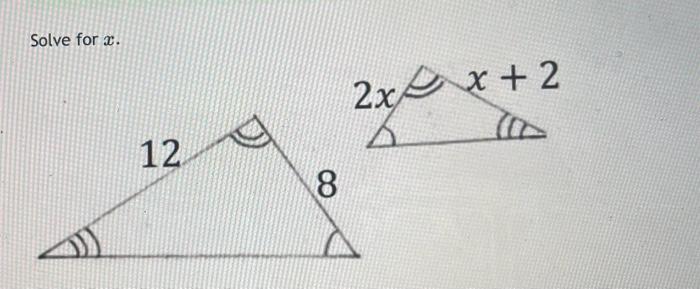 Solved Solve for x. | Chegg.com