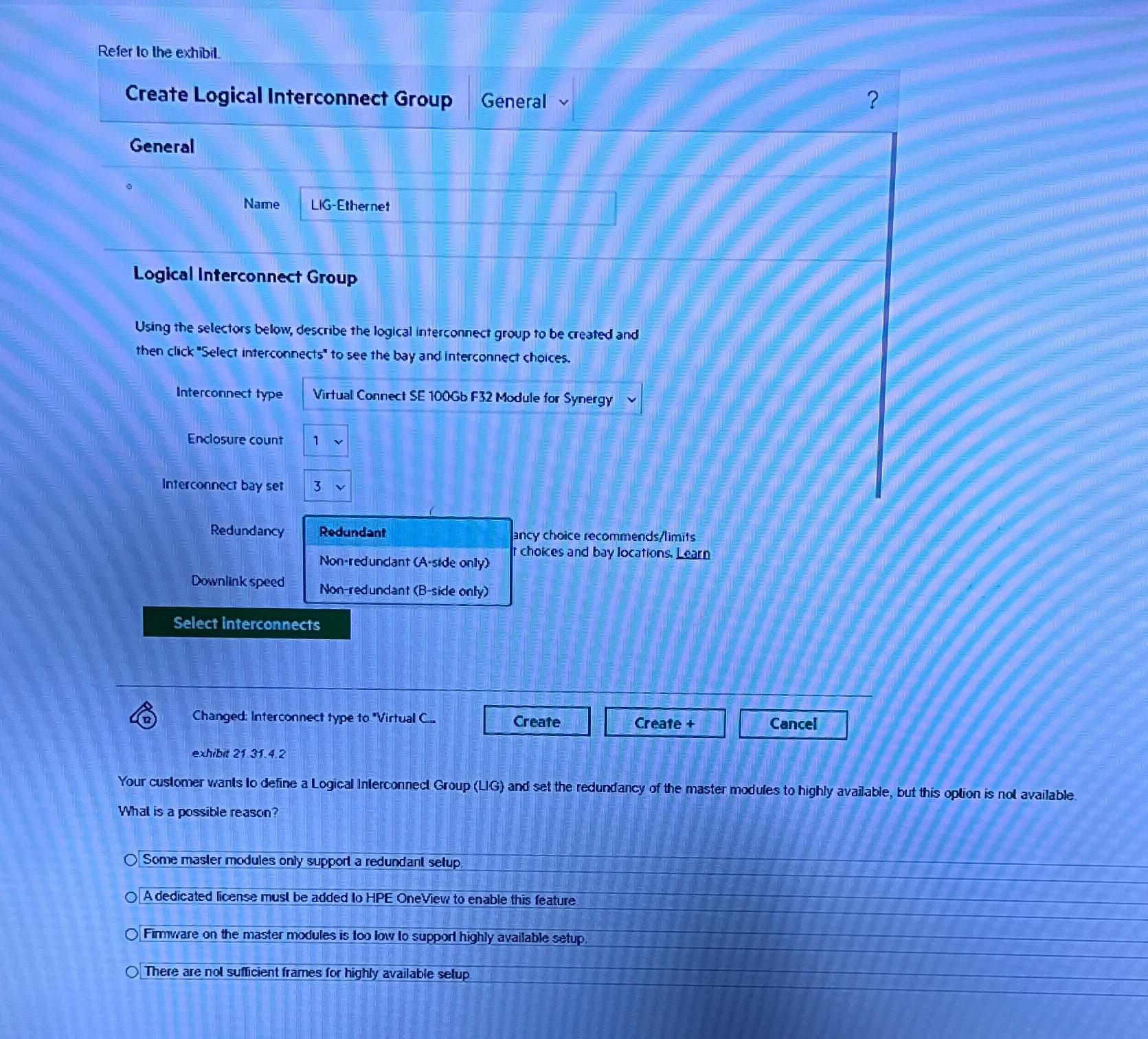 Solved Refer to the extibil.Create Logical Interconnect | Chegg.com