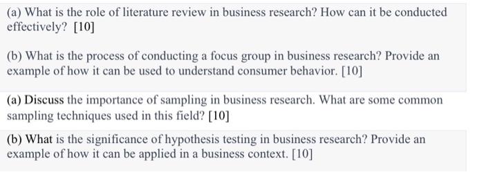 business research literature review