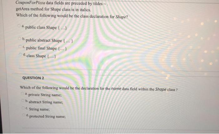 Solved QUESTION 1 1 point Questions 1 - 10 uses the | Chegg.com