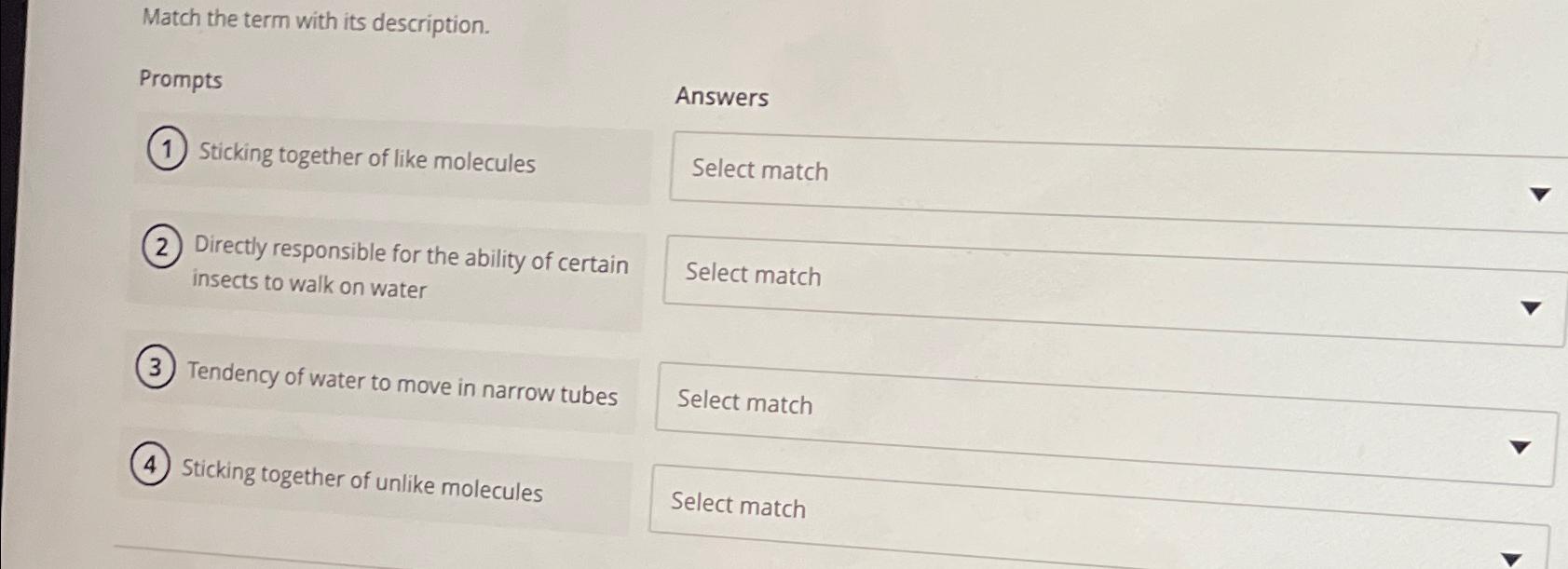 Solved Match the term with its | Chegg.com