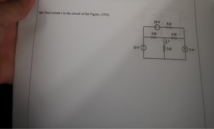 Solved Q4. Find current i in the circuit of the Figure. | Chegg.com