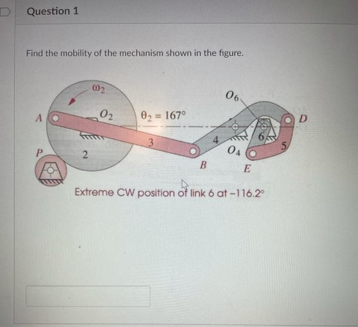 Solved Question 1 Find The Mobility Of The Mechanism Shown | Chegg.com