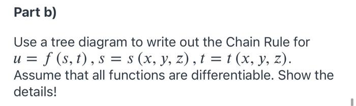 Solved Part b) Use a tree diagram to write out the Chain | Chegg.com