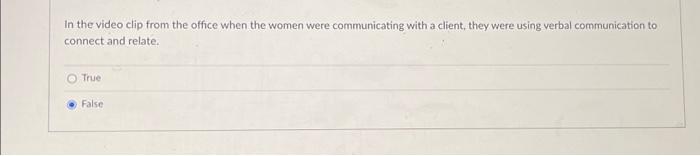 In the video clip from the office when the women were | Chegg.com