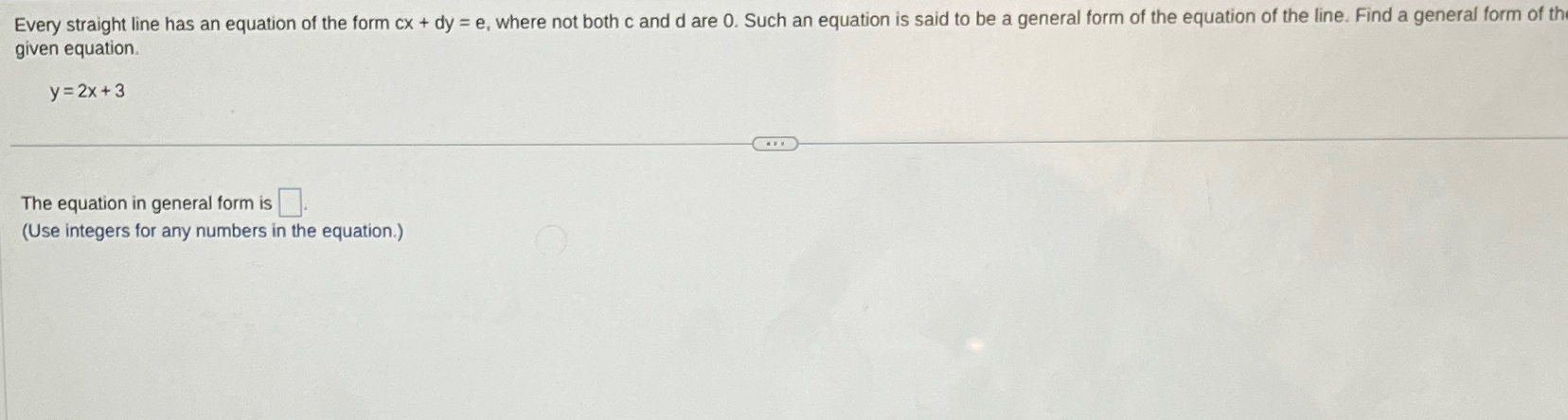 Solved Every straight line has an equation of the form | Chegg.com