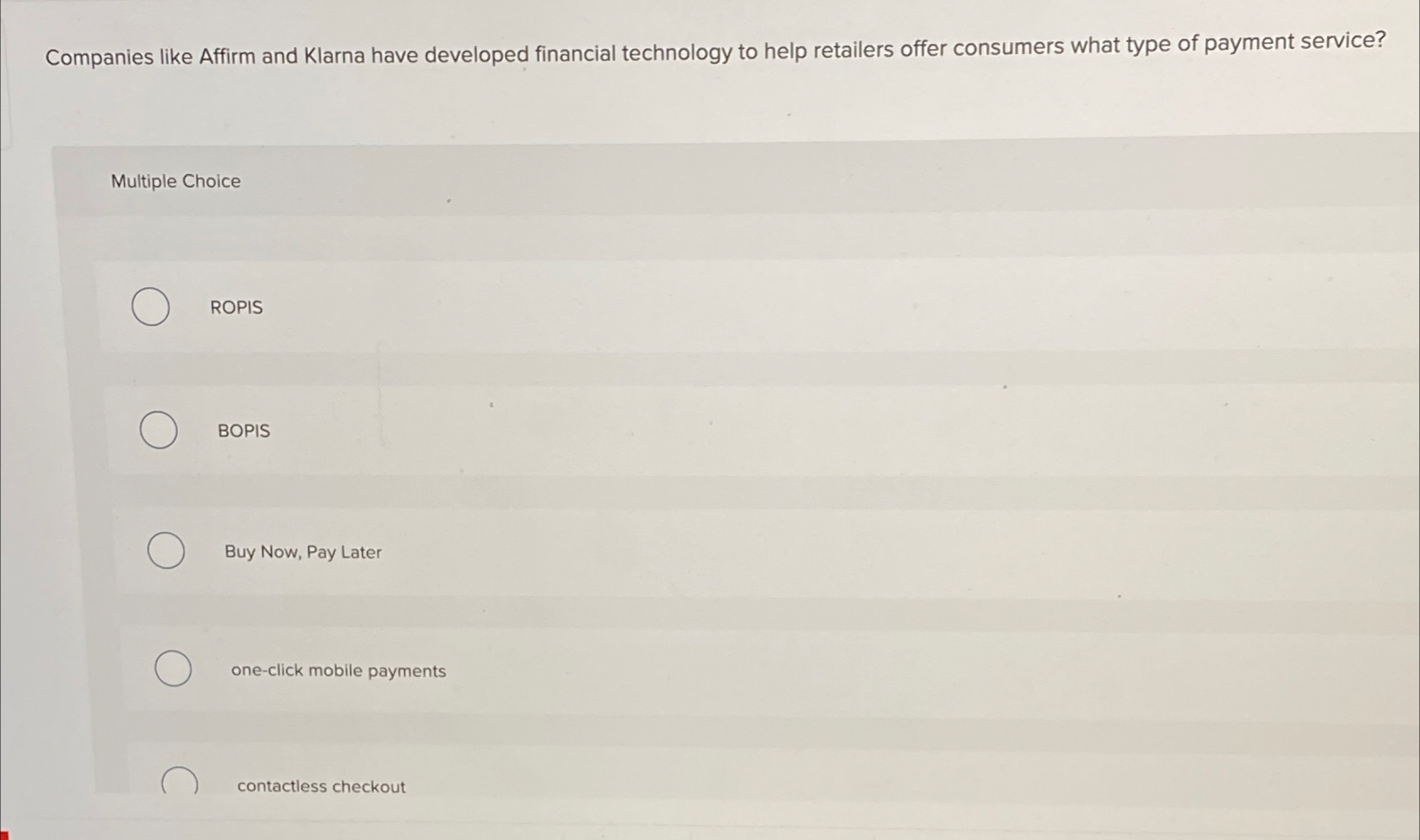 Solved Companies like Affirm and Klarna have developed