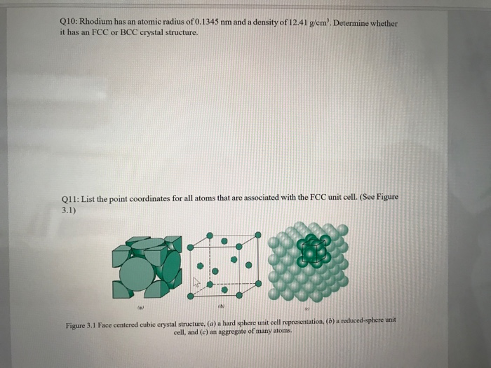Solved Q7: Show for the body-centered cubic crystal | Chegg.com