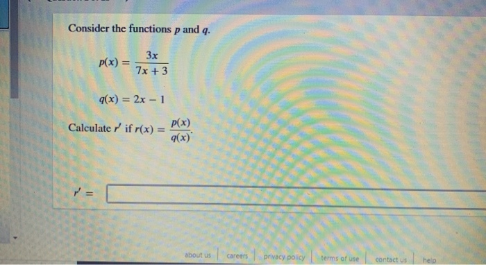 Solved Consider The Functions P And Q P X 3x 7x 3 9 Chegg Com