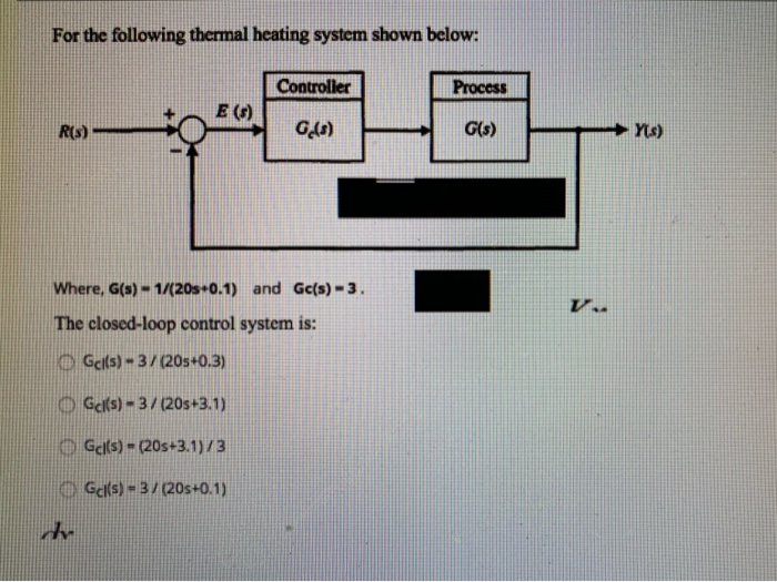 Solved For the following thermal heating system shown below: | Chegg.com