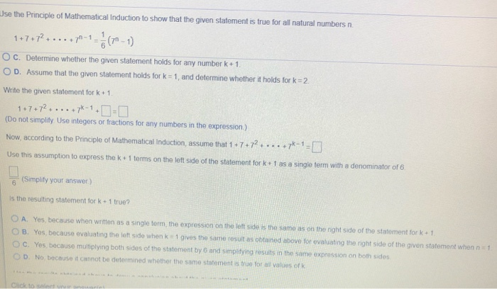 Solved Use The Principle Of Mathematical Induction To Show | Chegg.com