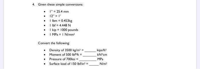 How to convert KN/m to N/mm, N/mm to KN/mm