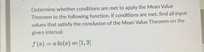 Solved Determine whether conditions are met to apply the | Chegg.com