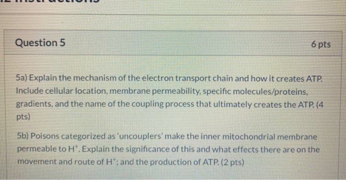 Solved Question 5 6 pts 5a) Explain the mechanism of the | Chegg.com