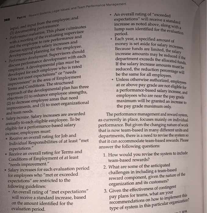 Team performance management part iv reward systems, legal issues, and team performance mar 368 developing developmedevelopmen