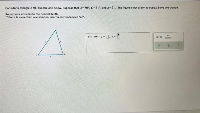 Solved Consider a triangle ABC like the one below. Suppose | Chegg.com