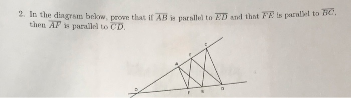 Solved 2. In the diagram below, prove that if AB is parallel | Chegg.com