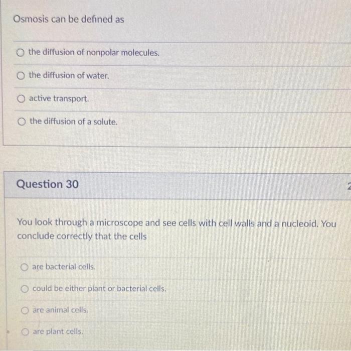 Solved Osmosis can be defined as the diffusion of nonpolar | Chegg.com