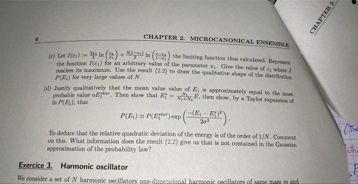 Solved Exercice 2. Entropy of the ideal gas The goal of this | Chegg.com