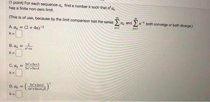 Solved 00 Determine convergence or divergence of In 4n+8 n=1 | Chegg.com