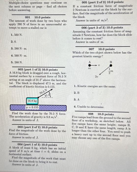 Solved Question 6 (1 point) If you where to push two