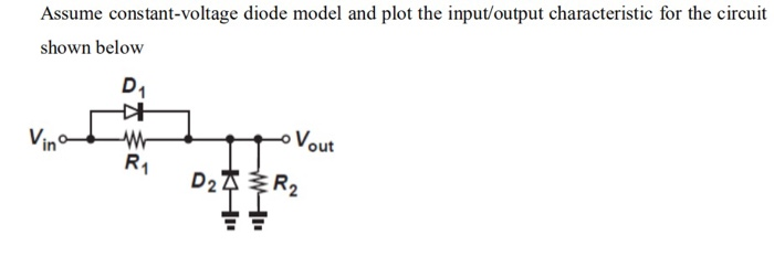 Solved Assume constant-voltage diode model and plot the | Chegg.com